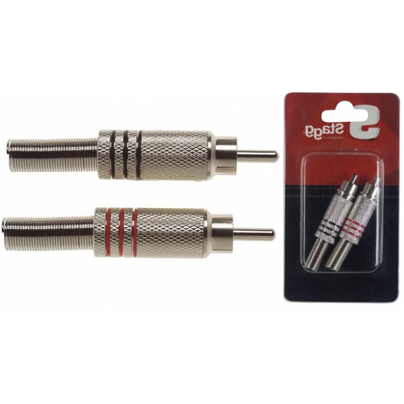 Lot De 2 Fiches RCA Male STAGG B0200-MH - Macca Music