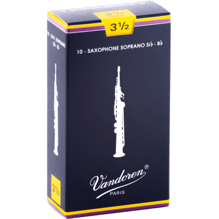 Boîte De 10 Anches VANDOREN Traditional Force 3.5 Sax Soprano - Macca Music