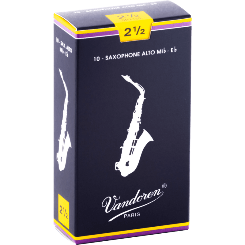 Boîte De 10 Anches VANDOREN Traditional 2.5 Sax Alto - Macca Music