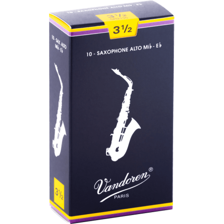 Boîte De 10 Anches VANDOREN Traditional Force 3.5 Sax Alto - Macca Music