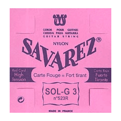 Corde Au Détail SAVAREZ Sol Carte Rose - Macca Music