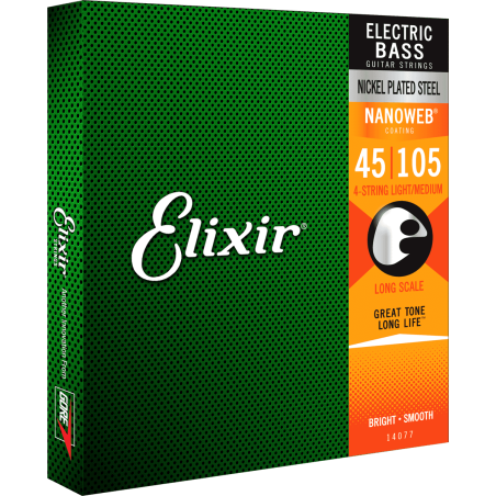 Cordes De Basse Electrique ELIXIR 14077 - Macca Music