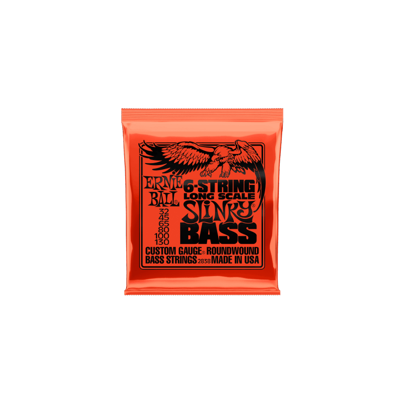 Jeu De 6 Cordes Pour Basse ERNIE BALL 2838 - Macca Music