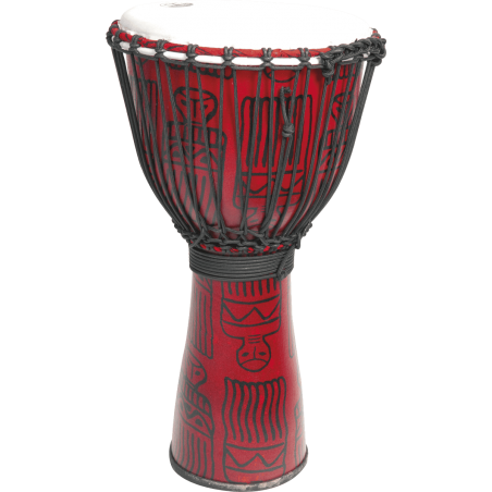 Djembe TANGA 12" FIBD12-RD Rouge Sarong - Macca Music