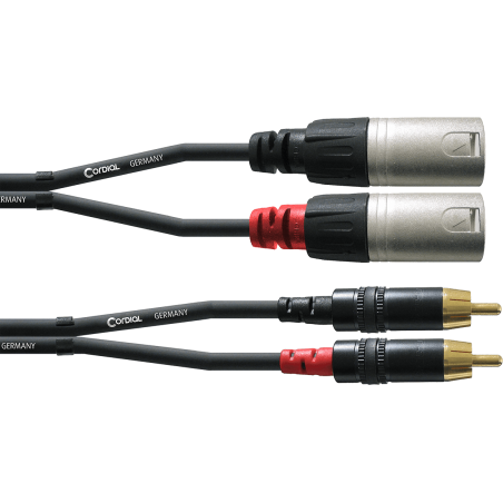 Câble XLR Mâle - RCA CORDIAL CFU3MC - Macca Music