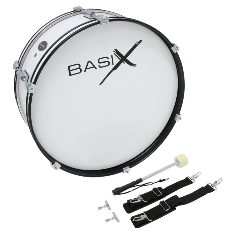 Basix Junior Grosse caisse de marche 22x7 white - Macca Music