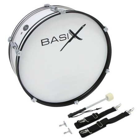 Basix Junior Grosse caisse de marche 22x7 white - Macca Music
