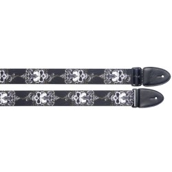 Sangle Pour Guitare Et Basse STAGG BLACK SKULL - Macca Music