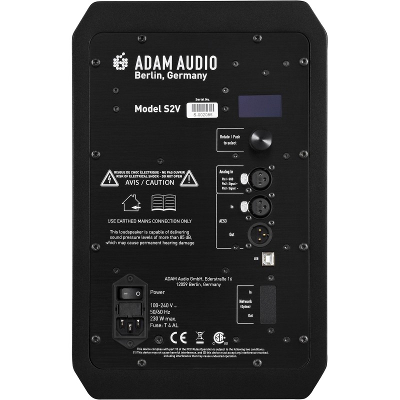 Enceinte Monitoring ADAM AUDIO S2V - Macca Music