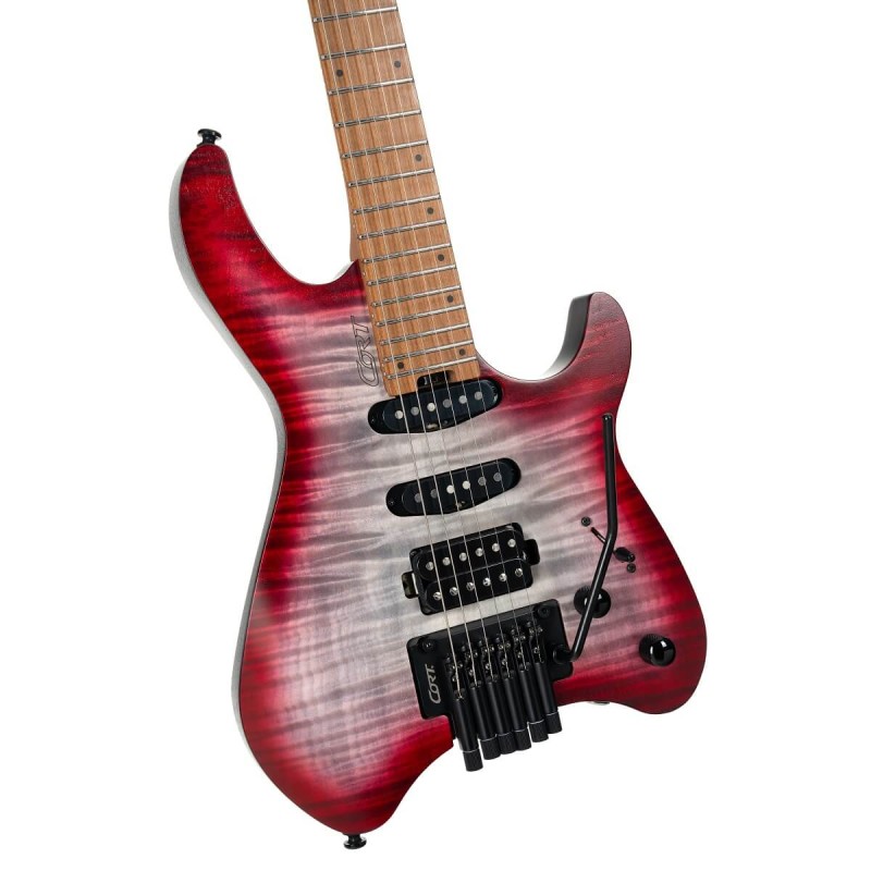 Guitare Headless CORT Space G6TR Gloss Lava - Macca Music
