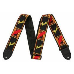 FENDER COURROIE BLK/YLW/RED 