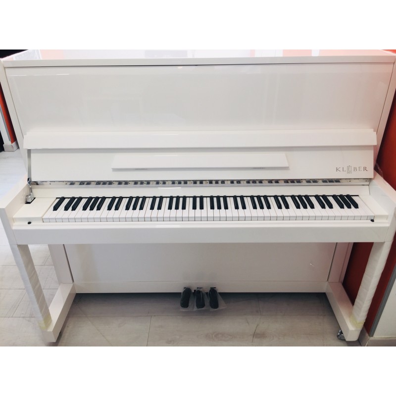Piano Droit Acoustique KLEBER E-110 Blanc - Macca Music