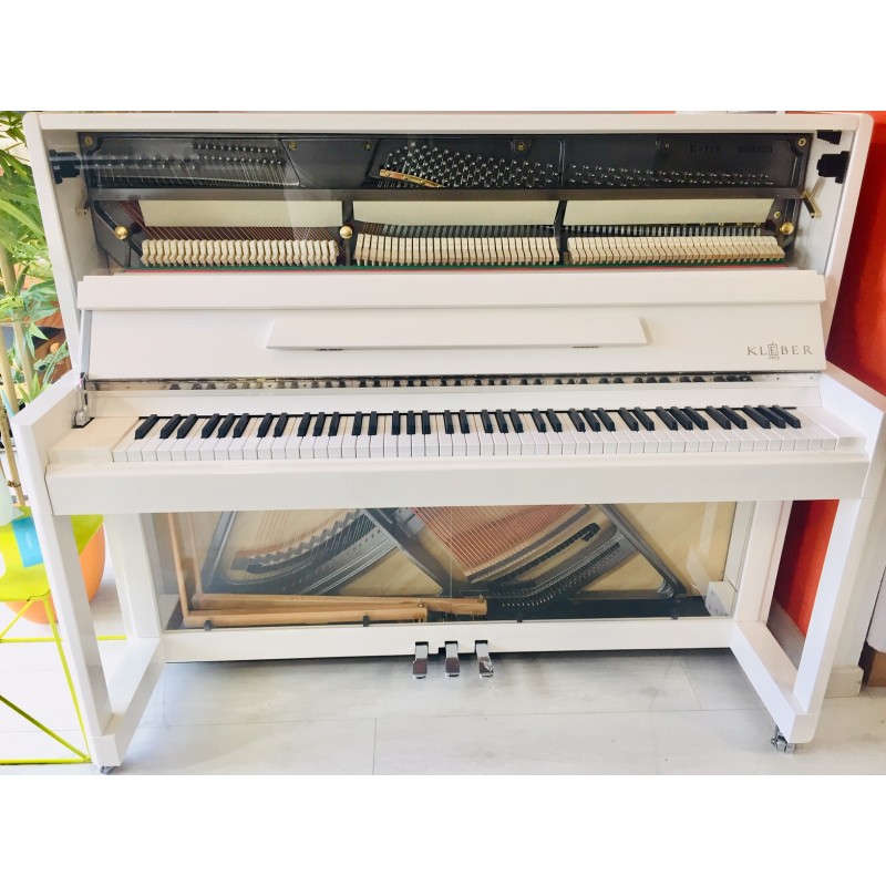Piano Droit Acoustique KLEBER E-110 Blanc - Macca Music