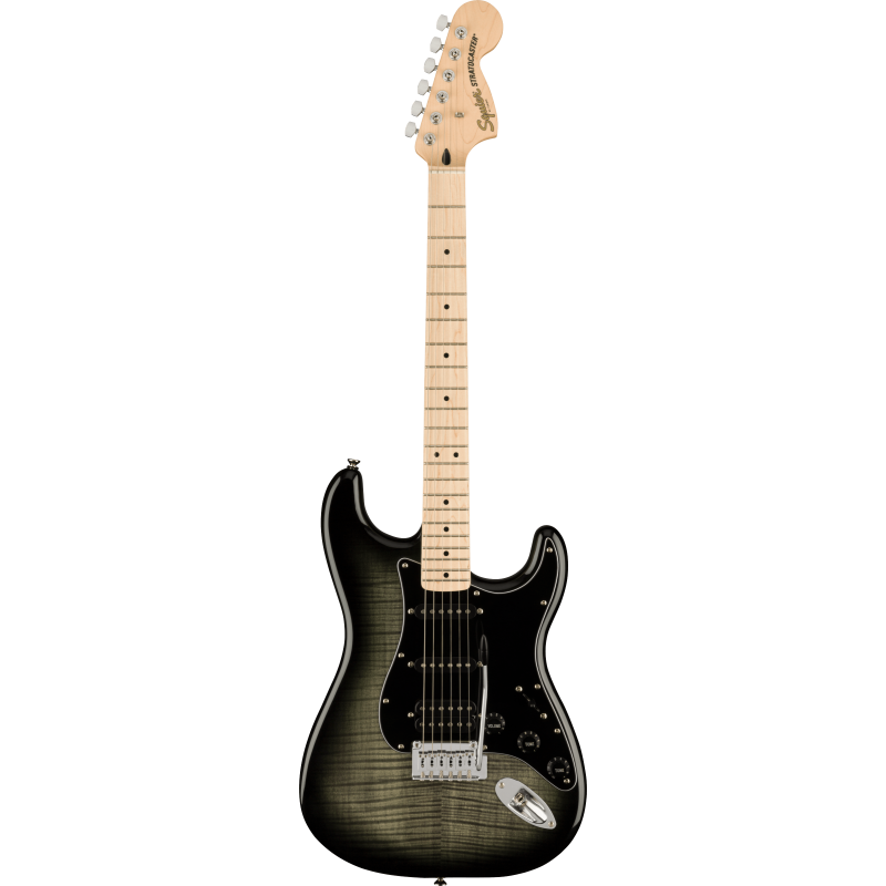 Guitare Electrique SQUIER Affinity Stratocaster FMT HSS MN Black Burst - Macca Music