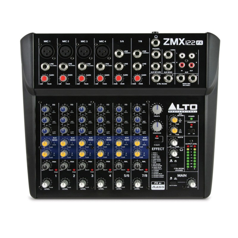 Table de mixage ALTO ZMX122FX 8 Canaux - Macca Music