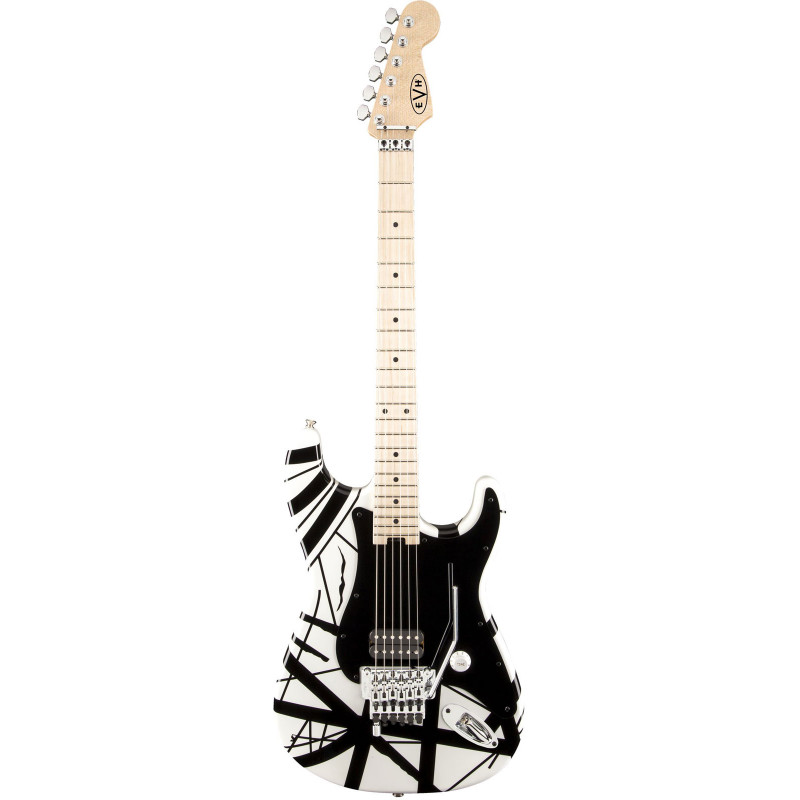 Guitare Electrique EVH Striped White With Black Stripes - Macca Music