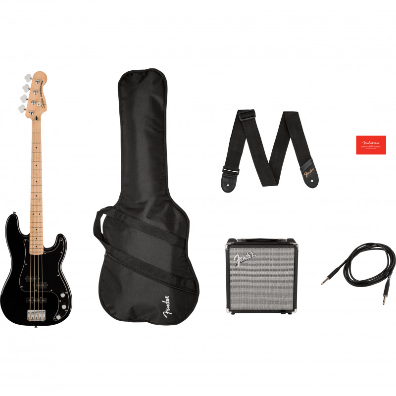 Pack Basse Electrique SQUIER Precision Bass PJ Affinity Black - Macca Music