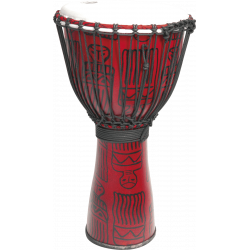 Djembe TANGA 8" FIBD8-RD Rouge Sarong - Macca Music