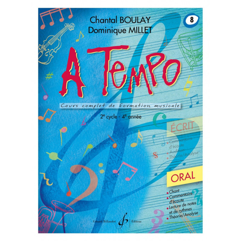 Formation Musicale - A Tempo Vol. 8 - Editions Billaudot - Macca Music