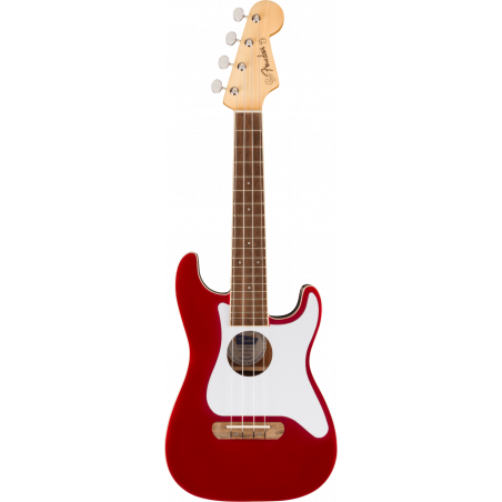 Ukulélé Electro Acoustique FENDER Fullerton Stratocaster Uke Candy Apple Red - Macca Music