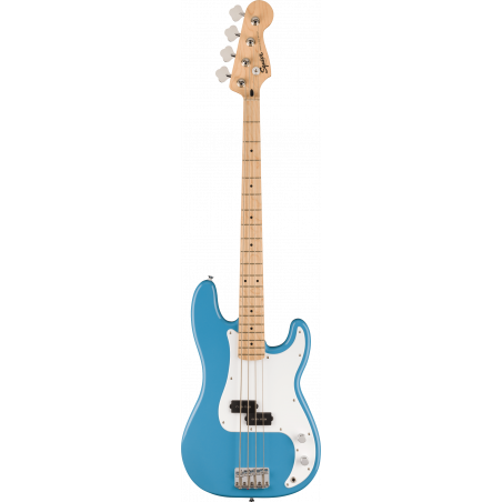 Basse SQUIER Sonic Precision Bass Maple, White Pickguard, California Blue - Macca Music