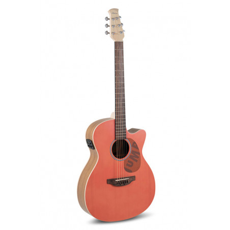 Guitare Electro-Acoustique APPLAUSE Jump OM Cutaway Electro Peach - Macca Music