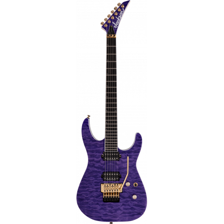 Guitare Electrique JACKSON SL2Q MAH Soloist Trasparent Purple - Macca Music