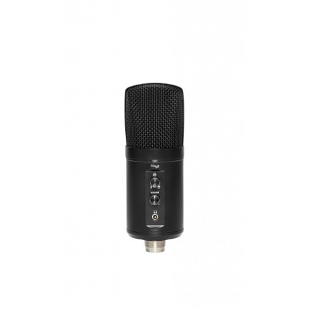 STAGG Microphone à Condensateur Double Face, USB, Finition Métallique - Macca Music -