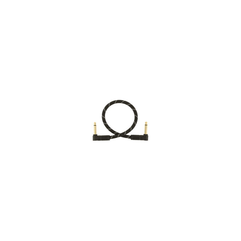 Câble Patch Jack FENDER Deluxe Series Black Tweed 30cm - Macca Music