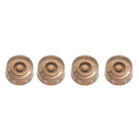 STAGG Boutons de Volume (x 2) et de Tonalité (x 2) Pour Guitare Electrique Type P, de Type Gold Hat - Macca Music -