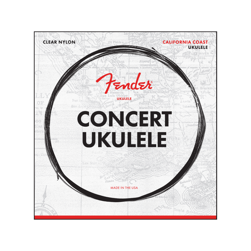 Cordes De Ukulélé Concert FENDER California Coast Concert Ukulele Strings - Macca Music