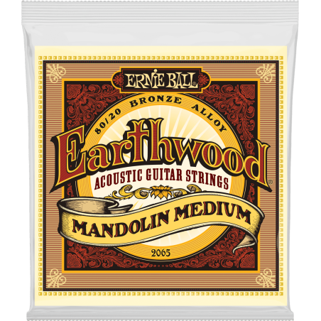 Cordes Pour Mandoline ERNIE BALL Earthwood Medium 2065 - Macca Music