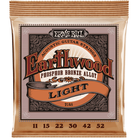 Cordes Pour Guitare Acoustique ERNIE BALL Earthwood PH 11-52 - Macca Music