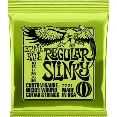 Cordes Pour Guitare Electrique ERNIE BALL 2221 Regular Slinky 10-46 -Macca Music