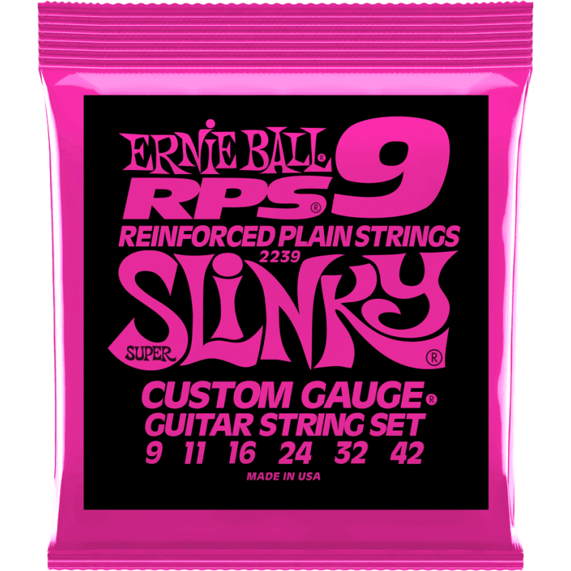 Cordes Guitare Electrique ERNIE BALL 2239 RPS Super Slinky 9-42 - Macca Music