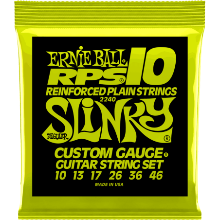 Cordes Guitare Electrique ERNIE BALL 2240 RPS Regular Slinky 10-46 - Macca Music