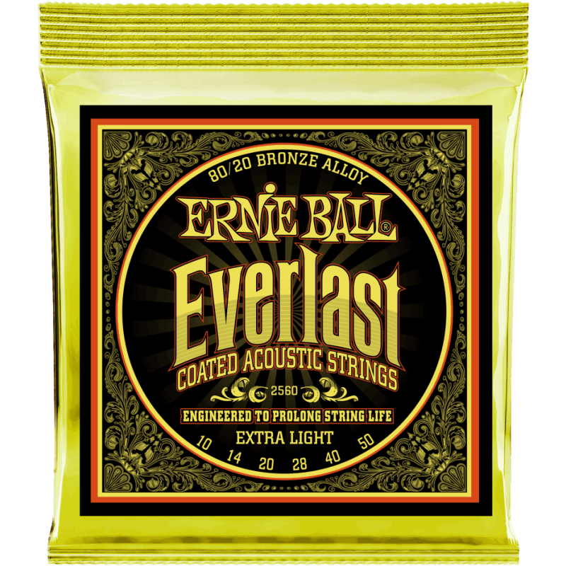 Cordes Pour Guitare Acoustique ERNIE BALL 2560 Everlast 10-50 - Macca Music