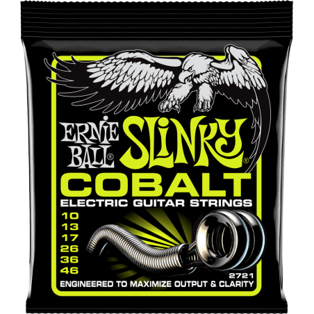 Cordes Guitare Electrique ERNIE BALL 2721 Regular Slinky Cobalt 10-46 - Macca Music