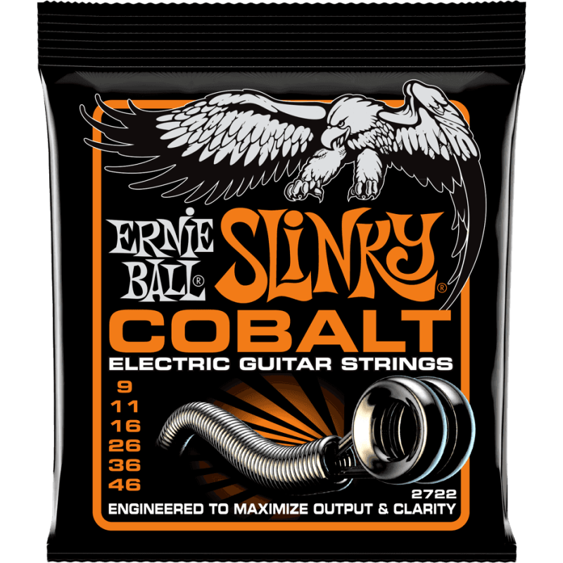 Cordes Guitare Electrique ERNIE BALL2722 Hybrid Slinky Cobalt 9-46 - Macca Music