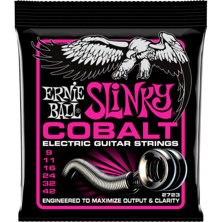 Cordes Guitare Electrique ERNIE BALL 2723 Super Slinky Cobalt 9-42 - Macca Music