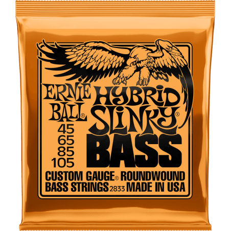 Cordes Basse Electrique ERNIE BALL 2833 Hybrid Slinky 45-105 - Macca Music