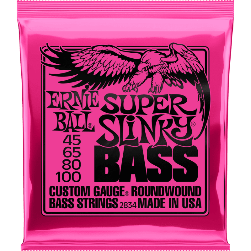 Cordes Basse Electrique ERNIE BALL 2834 Super Slinky 45-100 - Macca Music