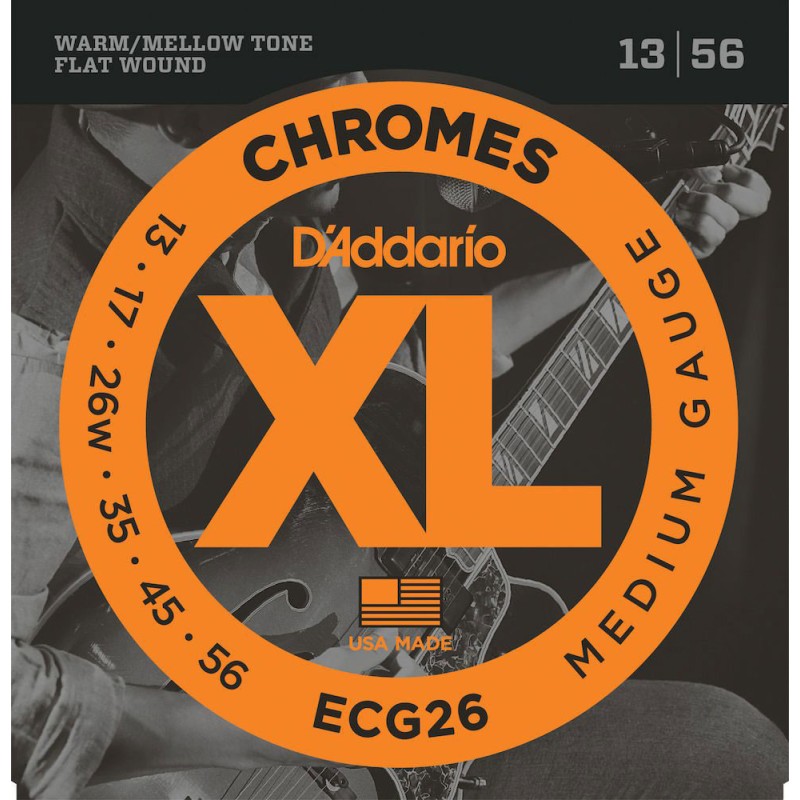 Cordes Pour Guitare Electrique Filet Plat D'ADDARIO ECG26 Chromes - Macca Music