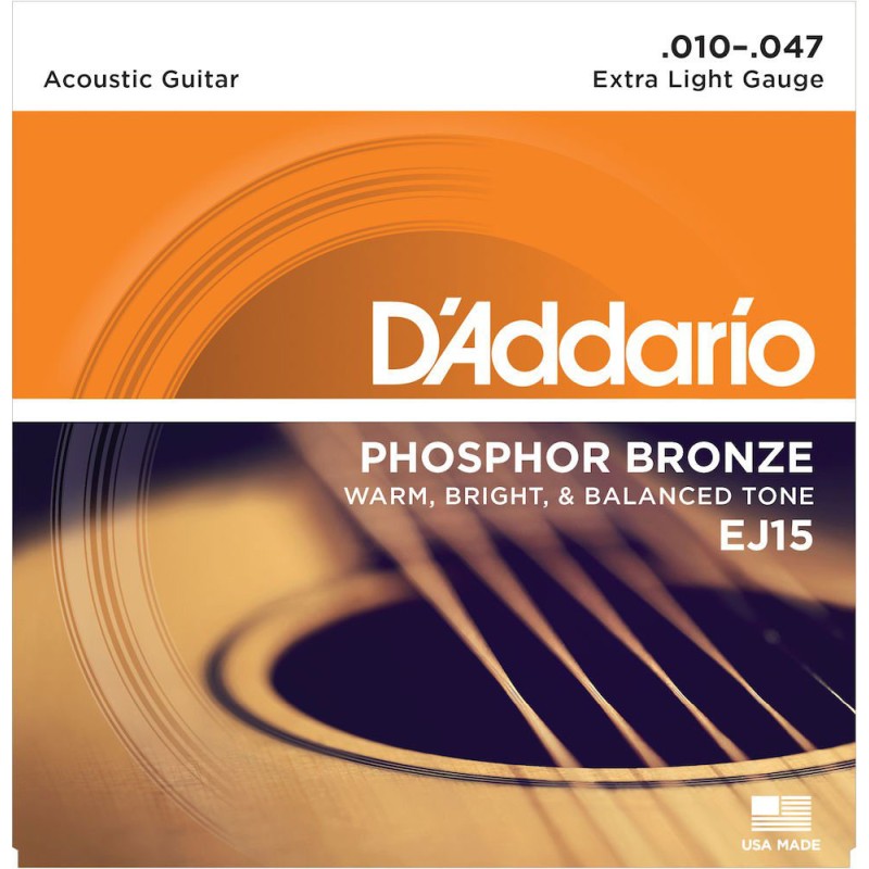Cordes Pour Guitare Acoustique D'ADDARIO EJ15 PH - Macca Music