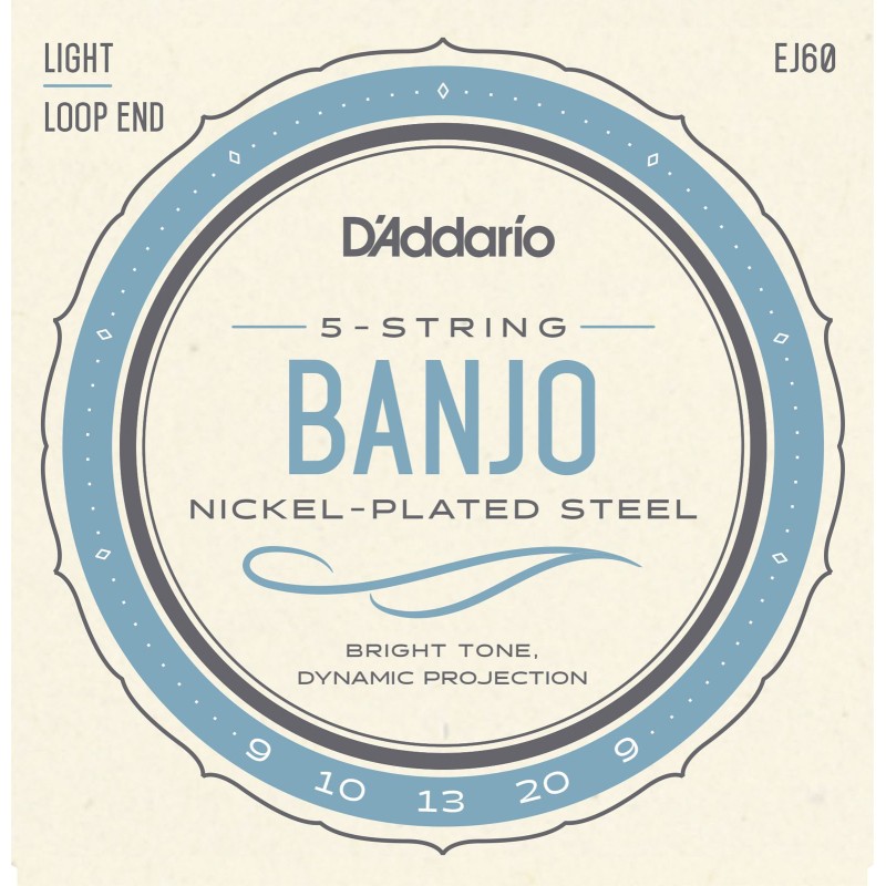Cordes Pour Banjo 5 Cordes D'ADDARIO EJ60 - Macca Music