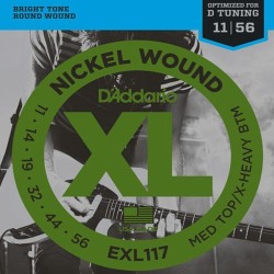 Cordes Pour Guitare Electrique D'ADDARIO EXL117 11-56 - Macca Music