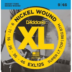 Cordes Pour Guitare Electrique D'ADDARIO EXL125 9-46 - Macca Music