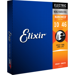 Cordes Pour Guitare Electrique ELIXIR 12052 Nanoweb 10-46 - Macca Music