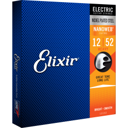 Cordes Pour Guitare Electrique ELIXIR 12152 Nanoweb 12-52 - Macca Music