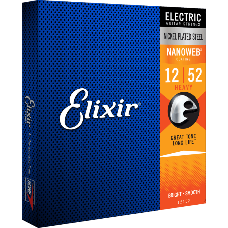 Cordes Pour Guitare Electrique ELIXIR 12152 Nanoweb 12-52 - Macca Music